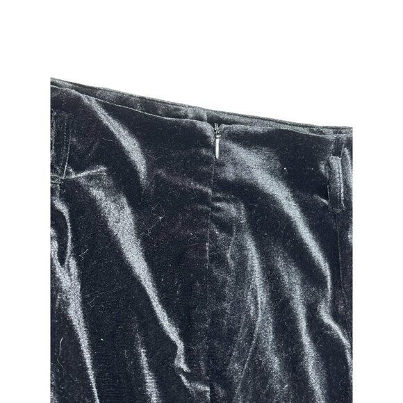 Black Velvet Maxi Mermaid Skirt Size M Back Zipper Belt Loops Shein Whimsygoth W - Picture 8 of 9